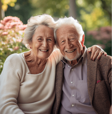 hommes et femmes âgés souriants